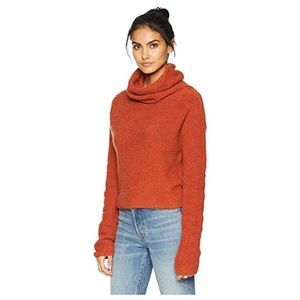 Free People Terracotta Stormy Cowl Neck Sweater